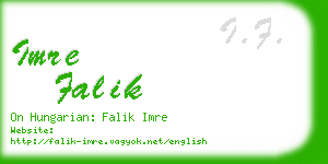 imre falik business card